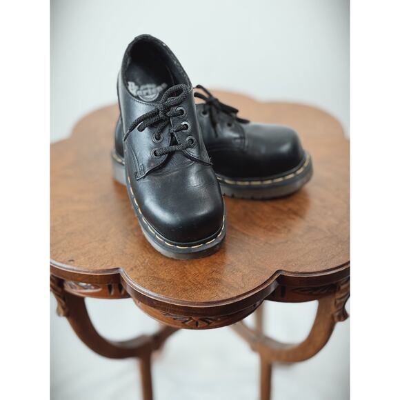 Dr. Martens Industrial Steel Toe Lace Up Loafers MIE England Women's 5 #0016 - Picture 5 of 8